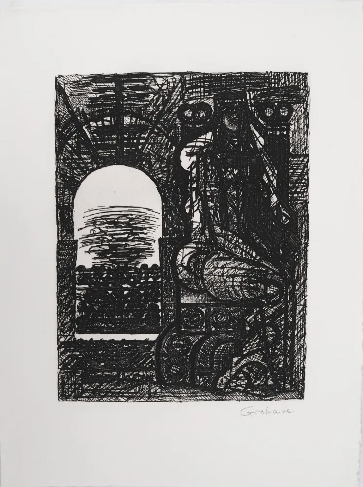 Radierung Gromaire -  Macbeth: Lady Macbeth