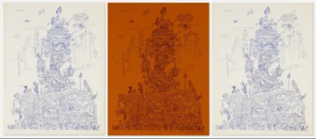 Lithographie Grooms - City of Chicago exhibition poster