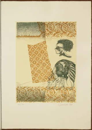 Radierung Guerreschi - Il tessuto