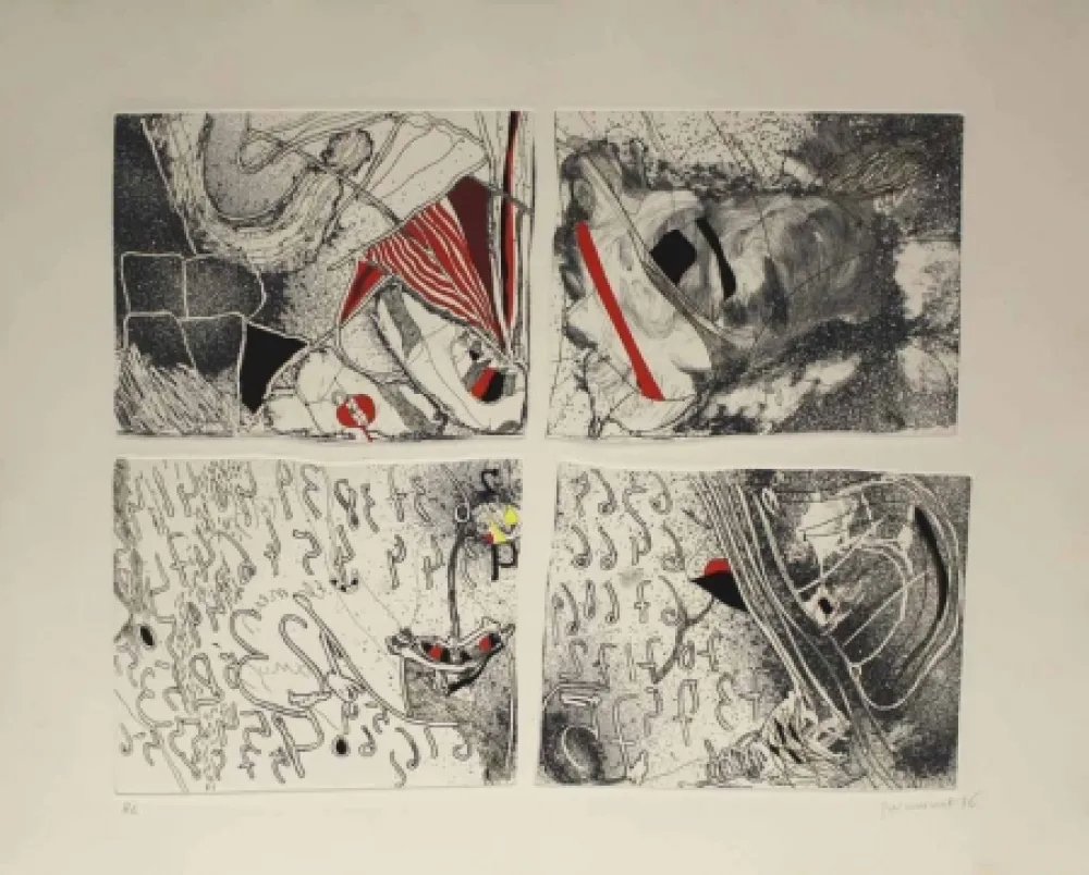 Radierung Und Aquatinta Guinovart - Molts anys