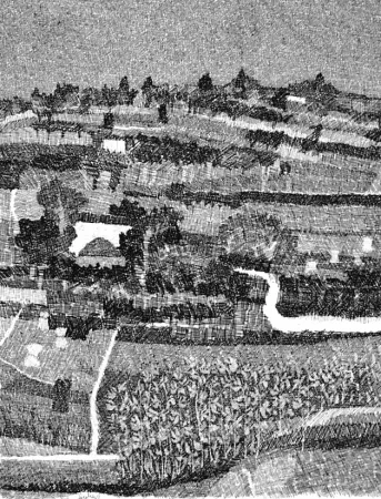 Radierung Gulino - Paesaggio marchigiano