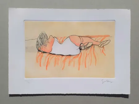 Radierung Und Aquatinta Guttuso - Modella distesa