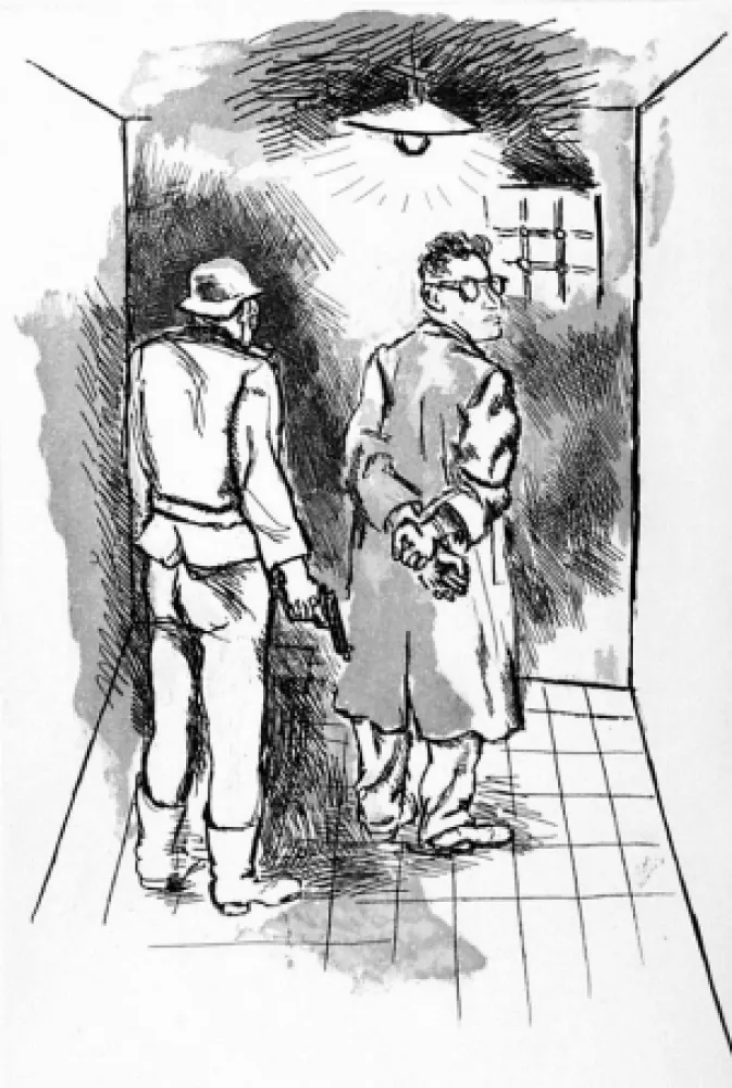 Radierung Und Aquatinta Guttuso - Testa o croce di colpo arriva la morte