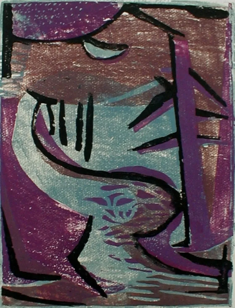 Holzschnitt Haas - Winding River