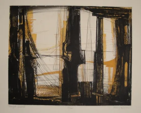 Radierung Haass - Temple déserté