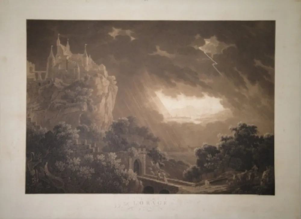 Aquatinta Haldenwang - L’Orage