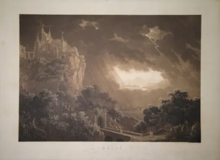 Aquatinta Haldenwang - L’Orage