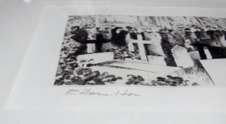 Radierung Hamilton - With unfeigned regret (Illustration for James Joyce’s ‘Ulysses’, 1989)