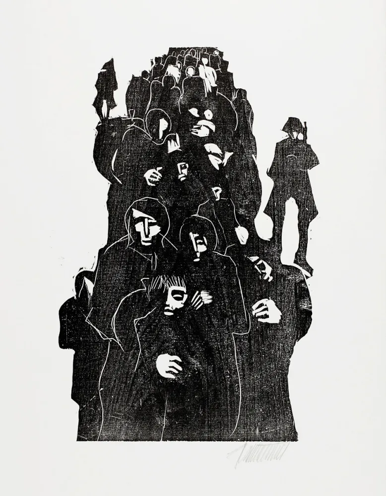 Holzschnitt Hammerstiel - Täglich ist Allerseelen (Every Day is All Souls' Day)