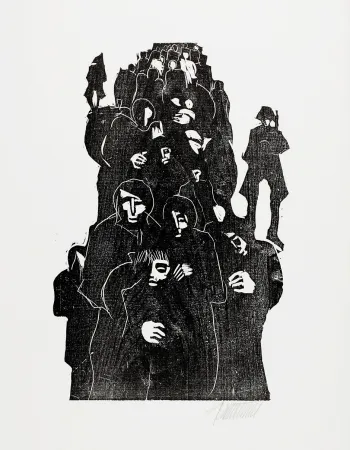 Holzschnitt Hammerstiel - Täglich ist Allerseelen (Every Day is All Souls' Day)