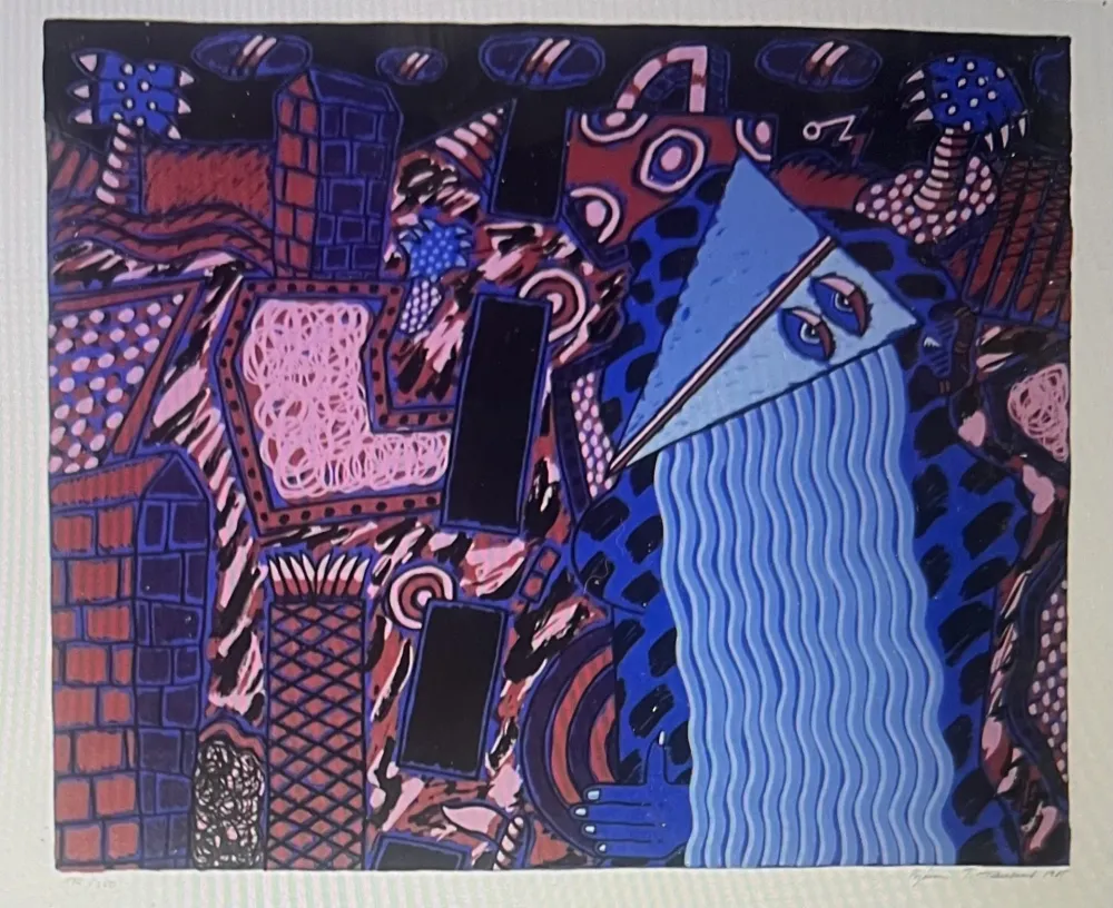 Keine Technische Hansen - Composition abstraite, sérigraphie signée, 1985