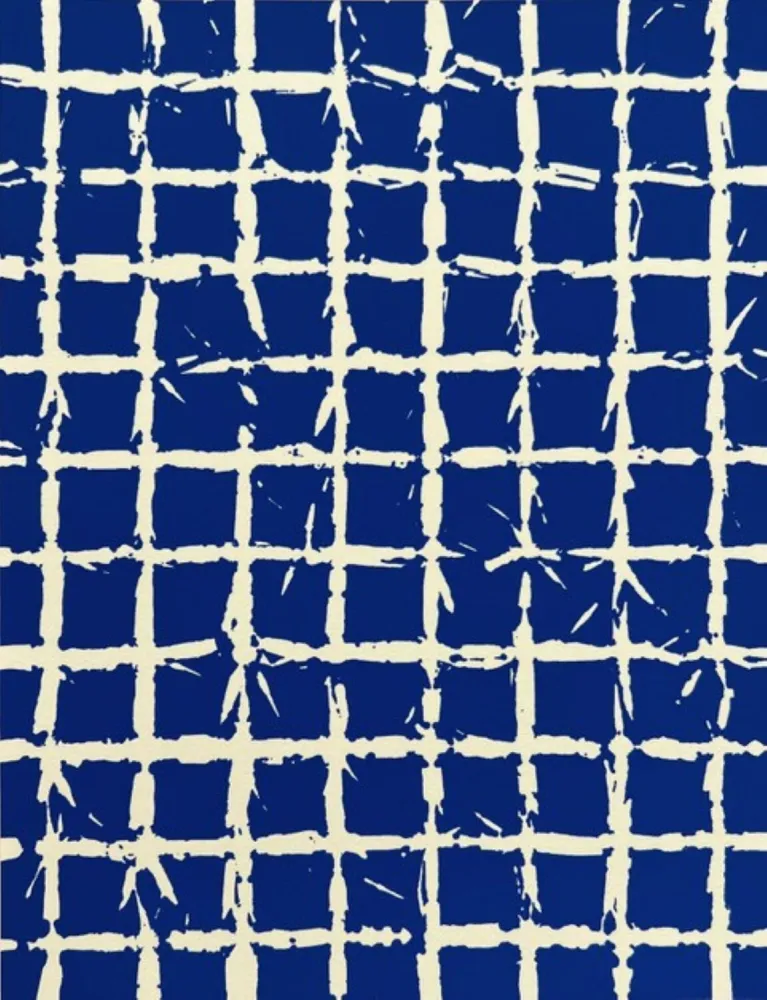 Siebdruck Hantai - Serigraphie bleue 
