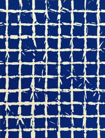 Siebdruck Hantai - Serigraphie bleue 