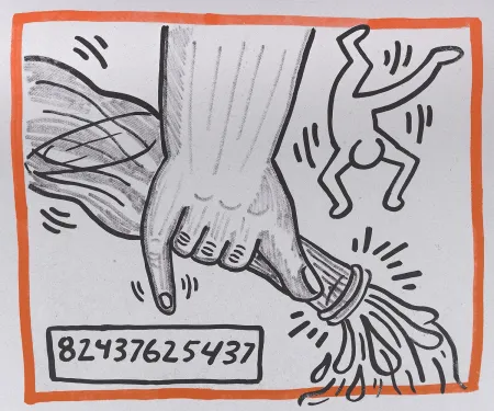 Lithographie Haring - Against all Odds, 1990