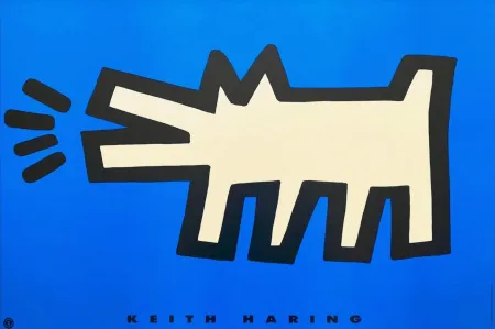 Siebdruck Haring - Barking Dog
