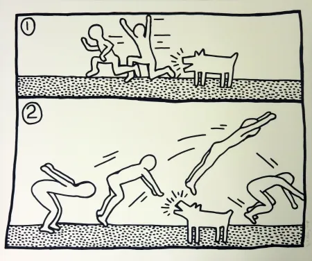 Siebdruck Haring - Blueprint #12