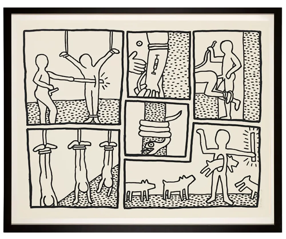 Siebdruck Haring - Blueprint Drawing #5, 1990  