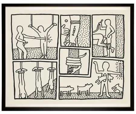 Siebdruck Haring - Blueprint Drawing #5, 1990  