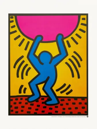 Siebdruck Haring - International Youth Year