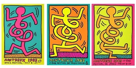Siebdruck Haring - Montreux Jazz Festival: Three Prints