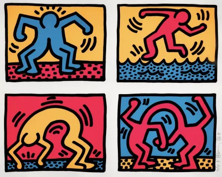 Siebdruck Haring - Pop Shop Quad II
