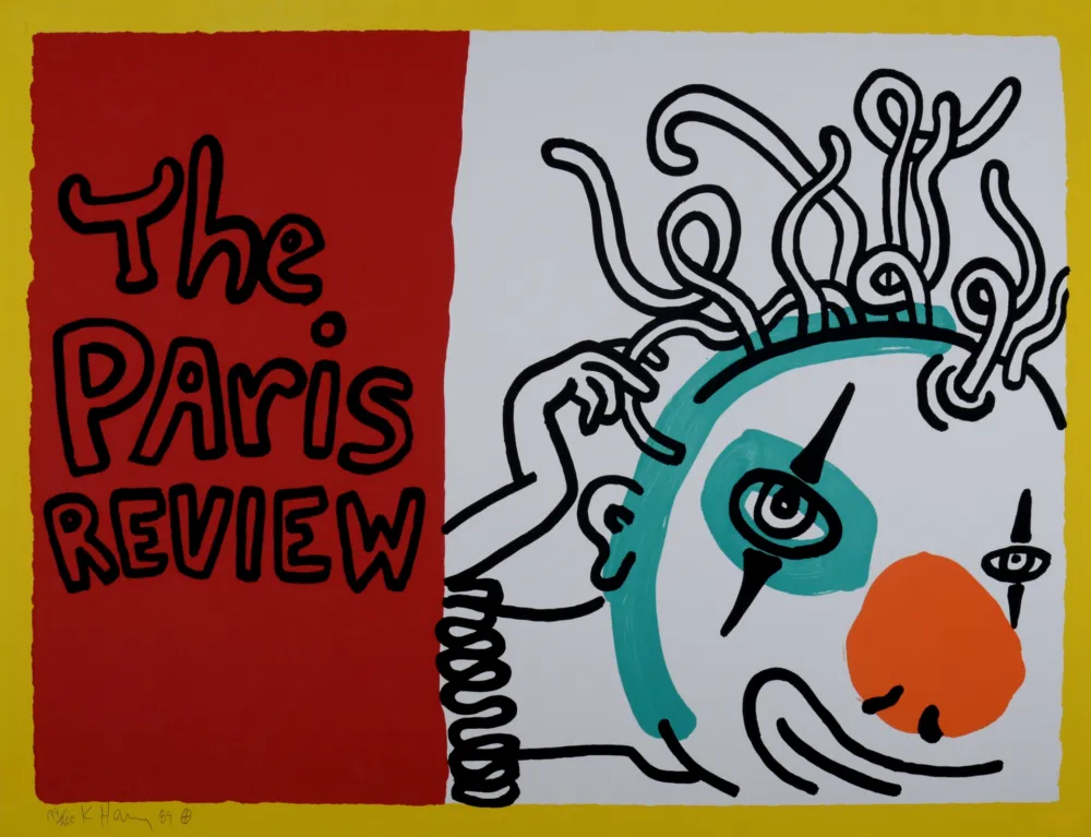 Siebdruck Haring - The Paris Review, 1989 - Hand-signed