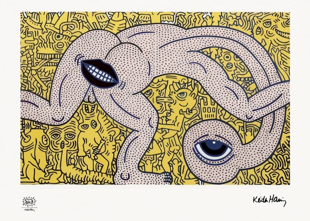 Siebdruck Haring - Untitled 