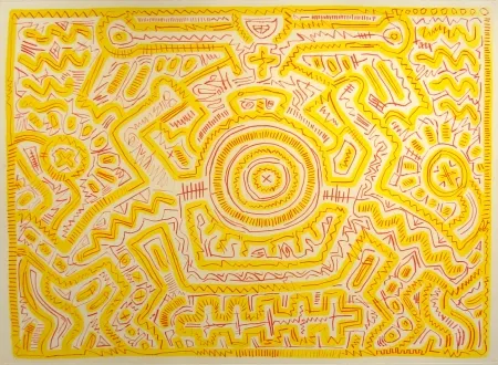Kaltnadelradierung Haring - Untitled, 1985