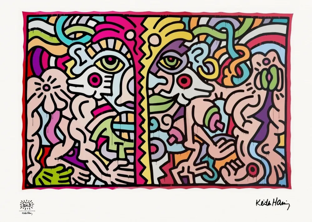Siebdruck Haring - Untitled (1990)