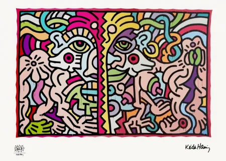 Siebdruck Haring - Untitled (1990)