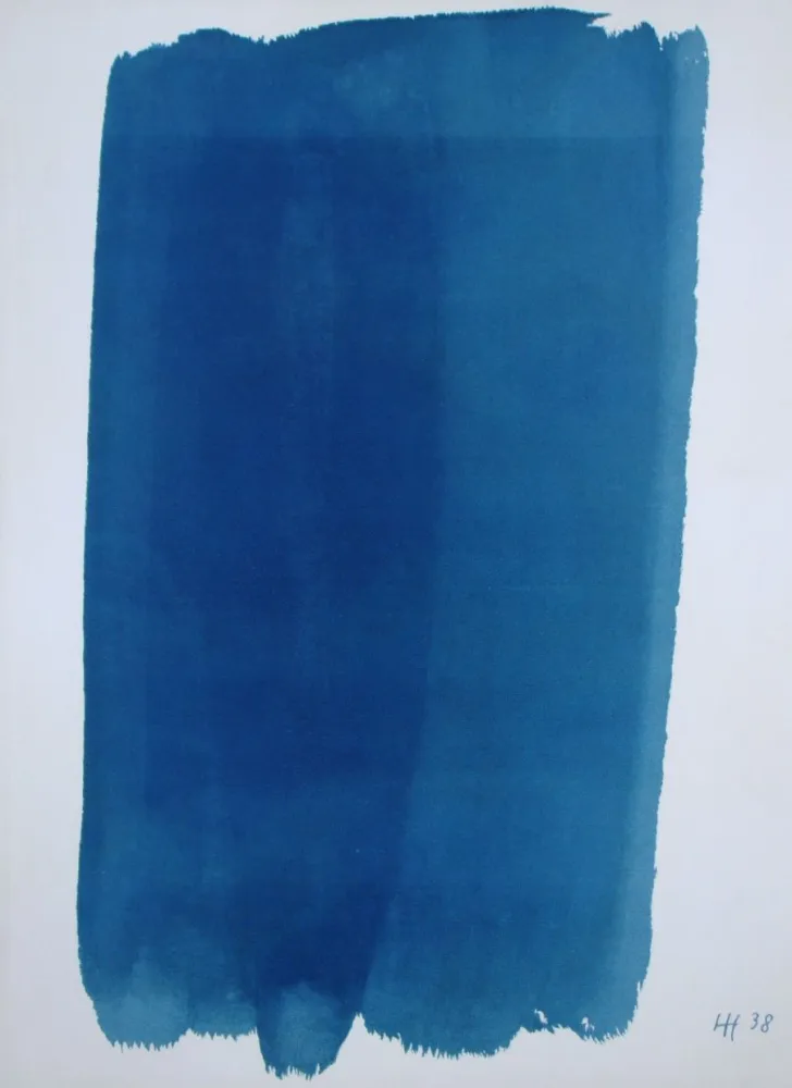 Lithographie Hartung - Composition en bleu