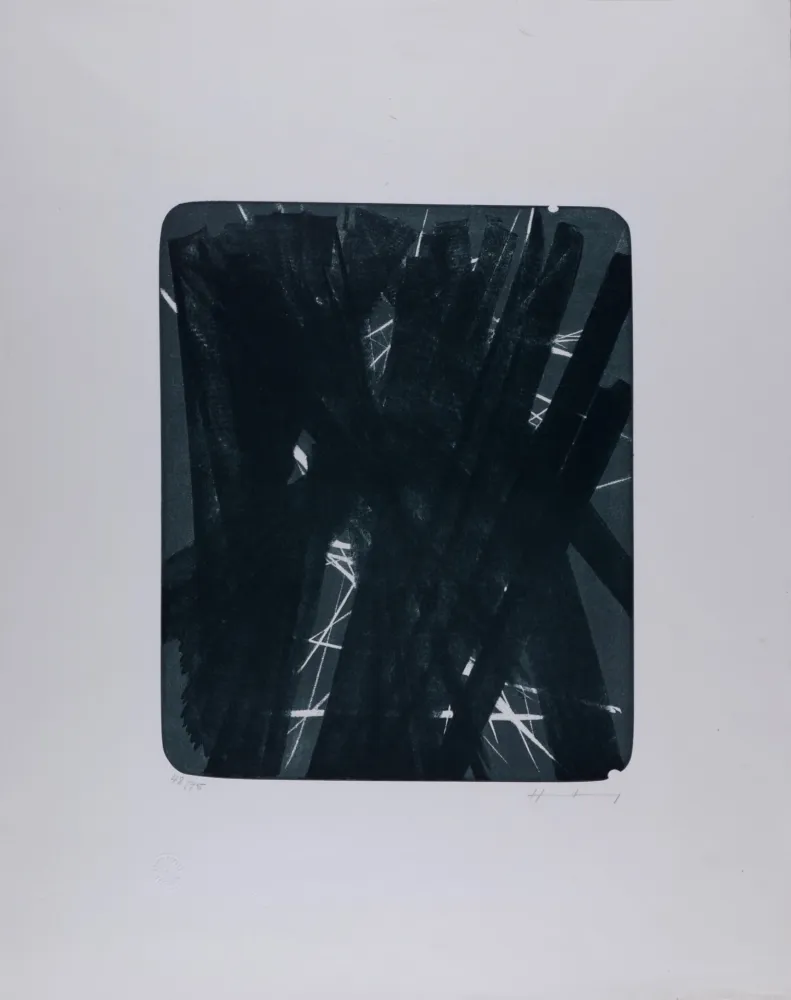 Lithographie Hartung - Composition L34 - Hand-signed