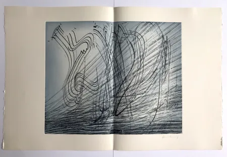 Radierung Hartung - GM 1973-10 / Élégie des Alizés pl. II