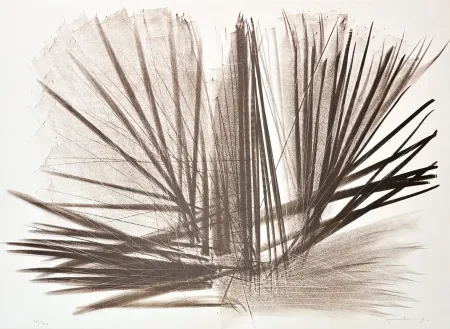 Lithographie Hartung - Hans Hartung (1904–1989) – L 112 – Lithograph on BFK Rives vellum paper – 1964