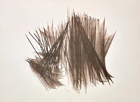 Lithographie Hartung - Hans Hartung (1904–1989) – L 115 – Lithograph on BFK Rives vellum paper – 1964