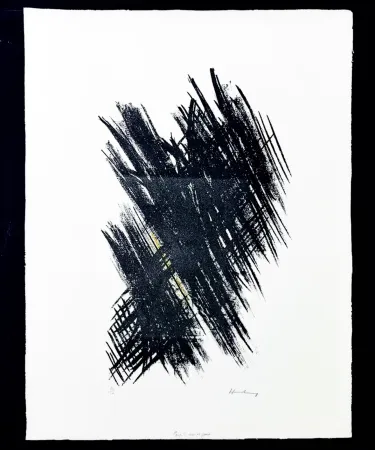 Keine Technische Hartung - Hans Hartung (1904 - 1989) - L 13 - autograph on BFK Rives paper - 1957