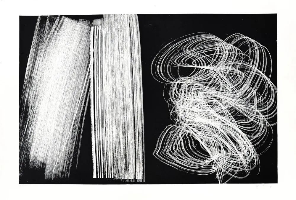 Lithographie Hartung - L 1970-5 / Frandole, suite A, pl. V
