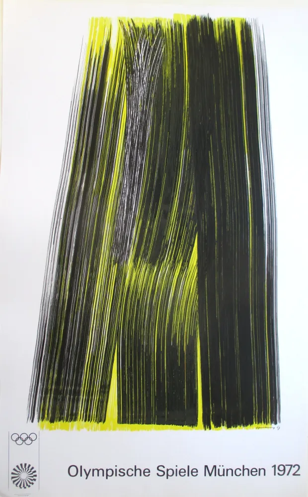 Lithographie Hartung - OL 1972 . original colourlithograph