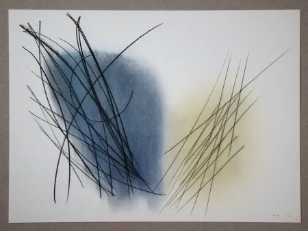 Lithographie Hartung - Pastel P.1957-31