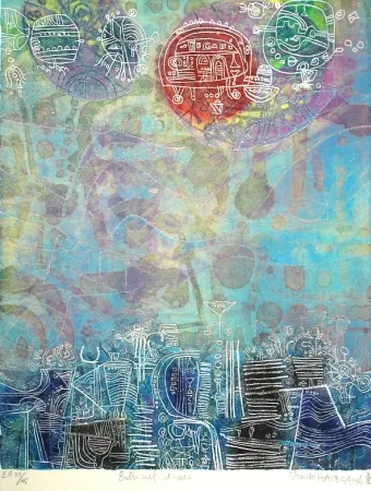 Radierung Und Aquatinta Hasegawa - Entre ciel et mer