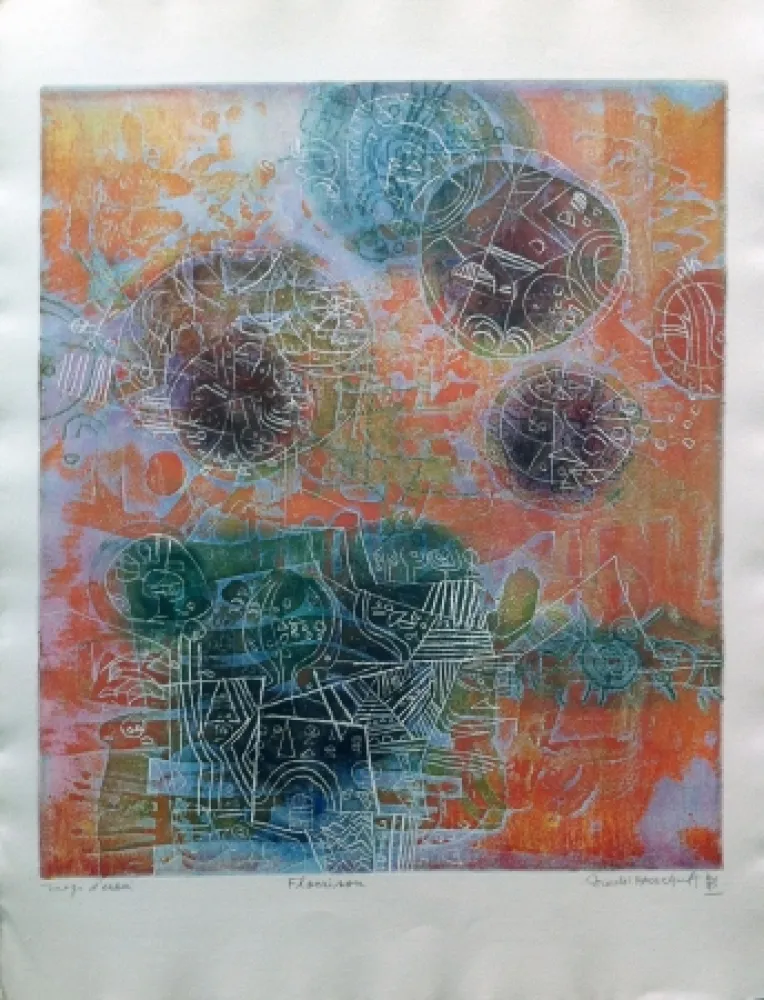 Radierung Und Aquatinta Hasegawa - Floraison