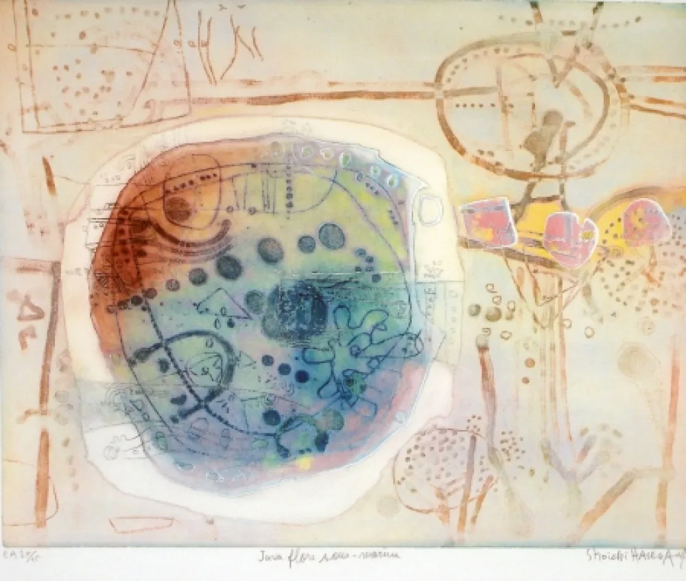 Radierung Und Aquatinta Hasegawa - Java flore sous marine