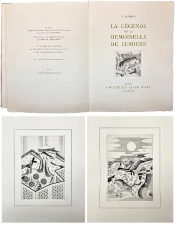Illustriertes Buch Hasegawa - LA LÉGENDE DE LA DEMOISELLE DE LUMIÈRE. 46 gravures originales de Kiyoshi Hasegawa (1933).