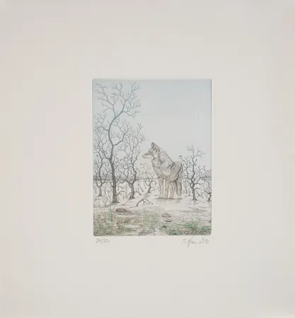 Radierung Hauck - Loup - Wolf