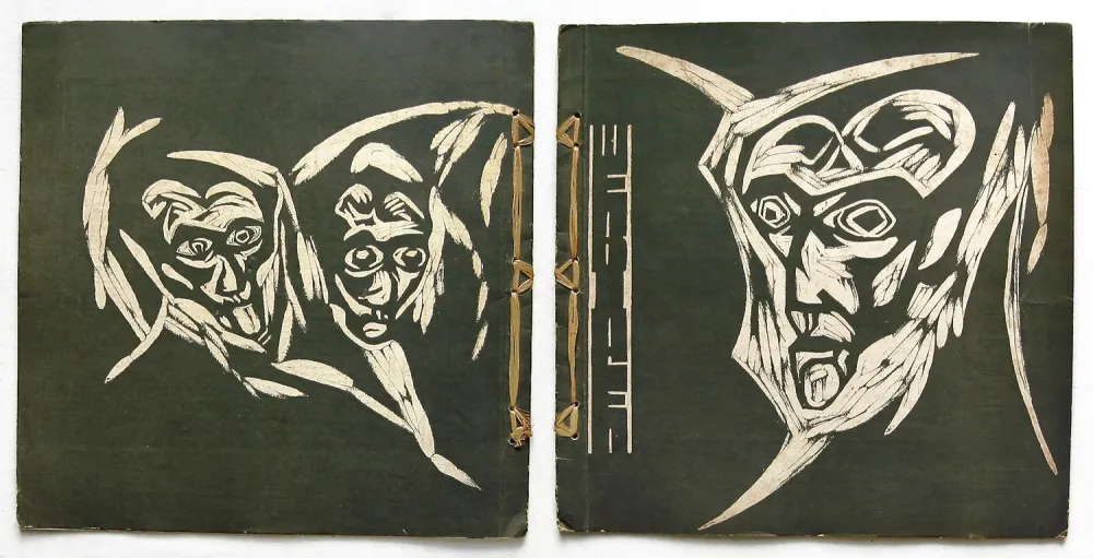 Holzschnitt Havermans - Heads (for 'Wendingen') 