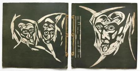 Holzschnitt Havermans - Heads (for 'Wendingen') 