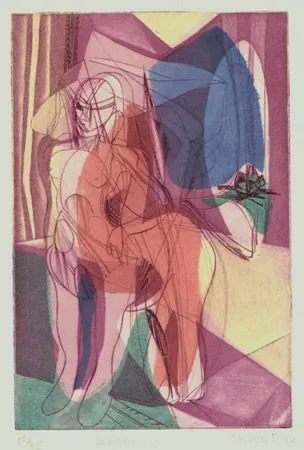 Radierung Hayter - Centauresse