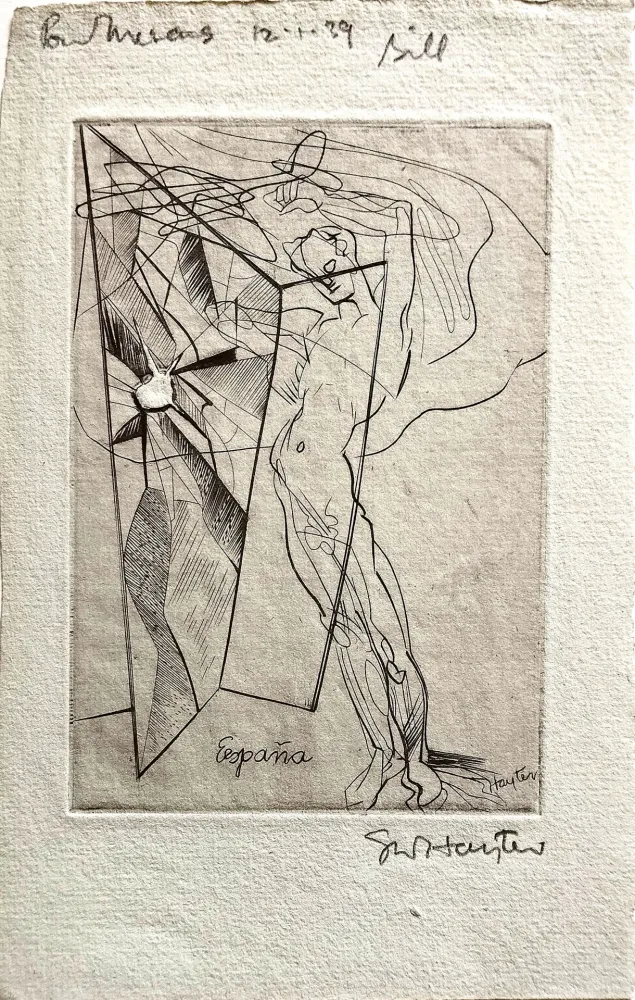 Radierung Hayter - Espana