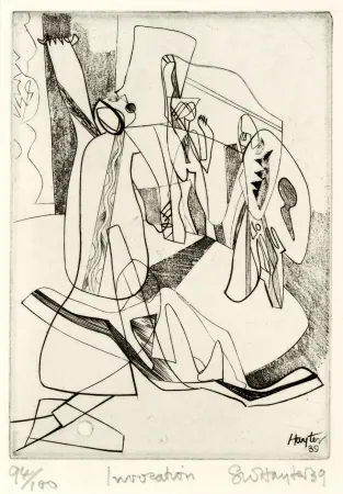 Radierung Hayter - Invocation