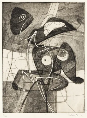 Radierung Hayter - Personnage virtuel